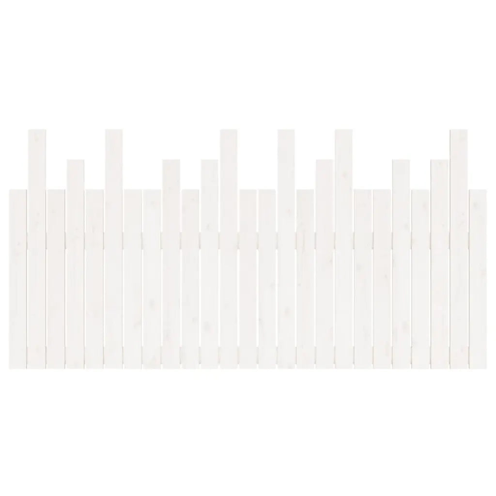 Testiera da Parete-Testiera a Muro-Testata Decorativa Bianca 159,5x3x80 cm Legno Massello di Pino