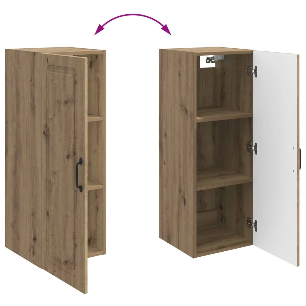 Armadietto a Muro | Mobiletto a muro Rovere Artigianale 33 x 34,5 x 90 cm