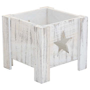 Cesto in legno bianco 16,5x16,5x15h