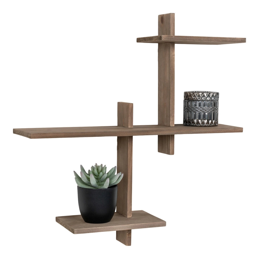 Mensola a parete Gavi in pino naturale FSC 55x15x55 cm