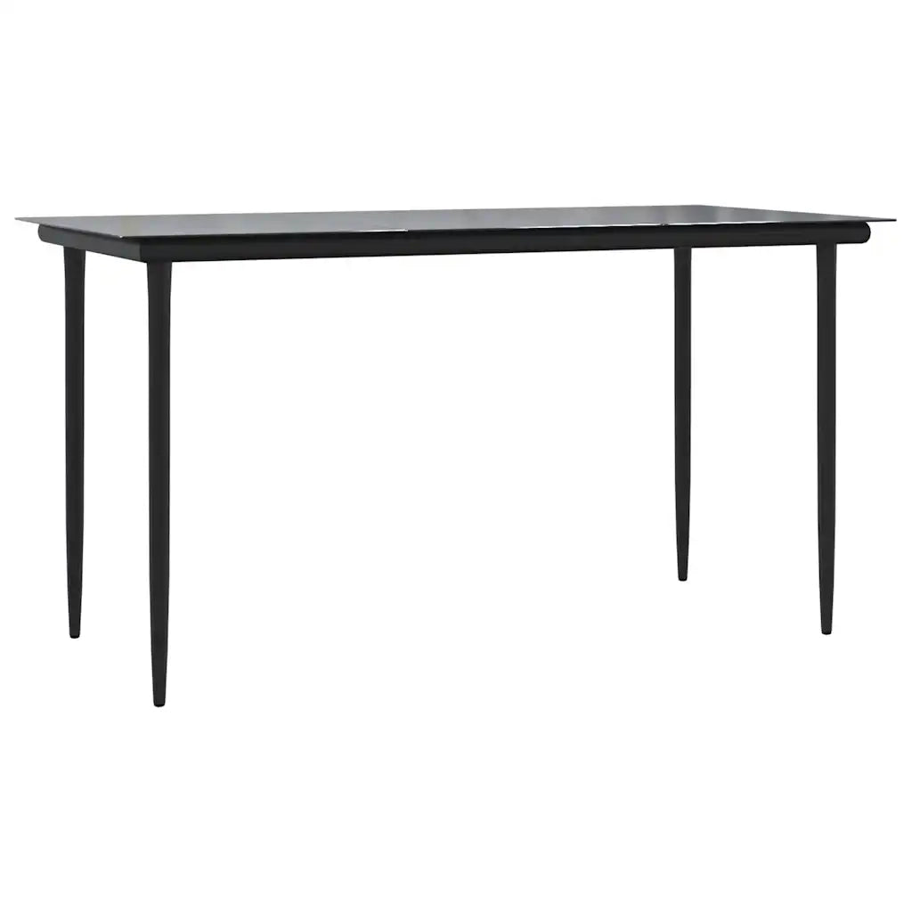 Set Pranzo da Giardino 5pz con Cuscini Grigio Chiaro Polyrattan