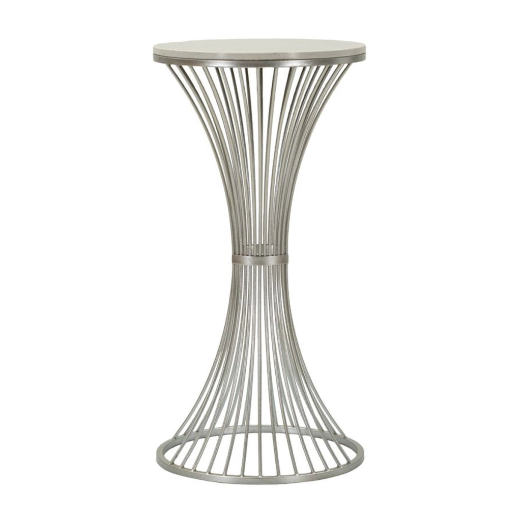 Tavolino VKH582, Argento, Marmo, 40x40x79 cm