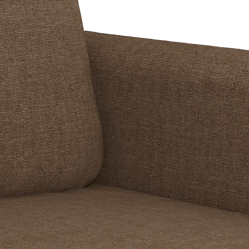 Set di Divani 2 pz con Cuscini Marrone in Tessuto 3202105
