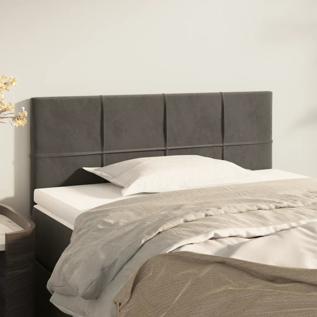 Testiera | Testata Grigio Scuro 90x5x78/88 cm in Velluto
