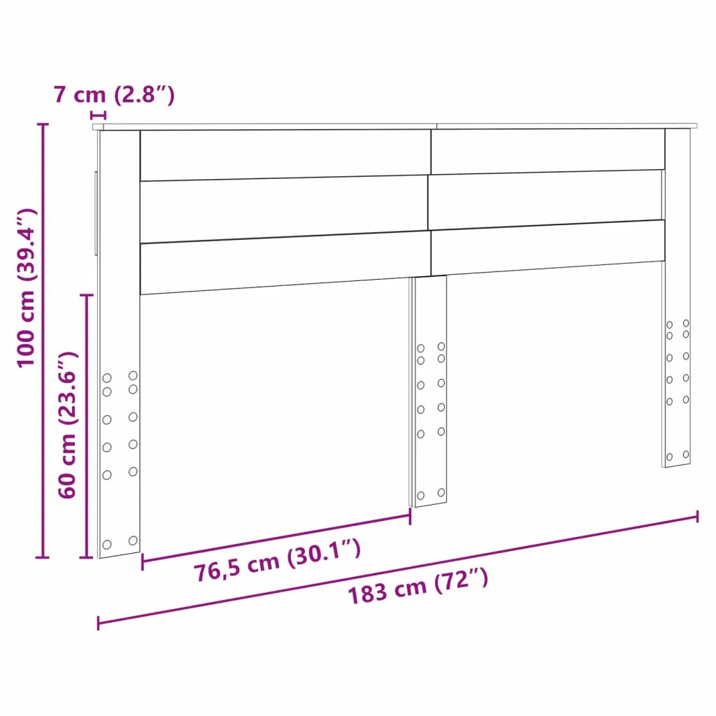 Testiera | Testata Grigio Sonoma Legno multistrato