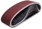 Set di strisce abrasive 15 pezzi - 100 x 915 mm - Grana 80/120/150/240/320 - Set per macchina abrasiva a nastro - Set di carta abrasiva - Adatto per uso stazionario