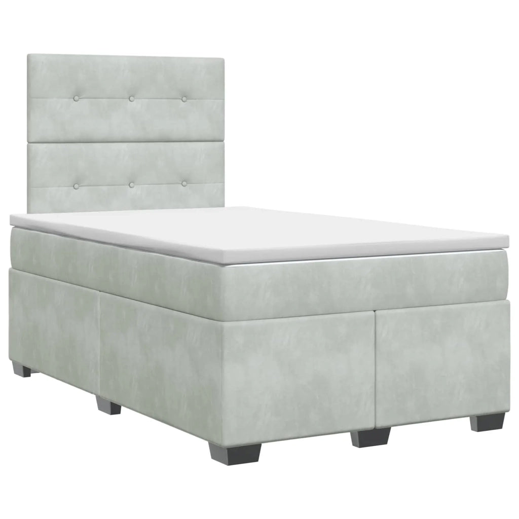 Letto box spring con materasso Grigio Chiaro 120 x 200 cm 3453620