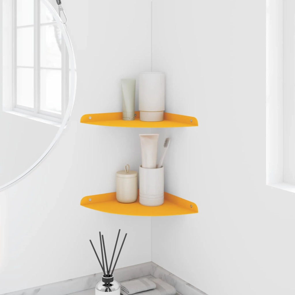 Mensola sospesa 2 pcs Giallo senape 24 x 24 x 2 cm 8004104