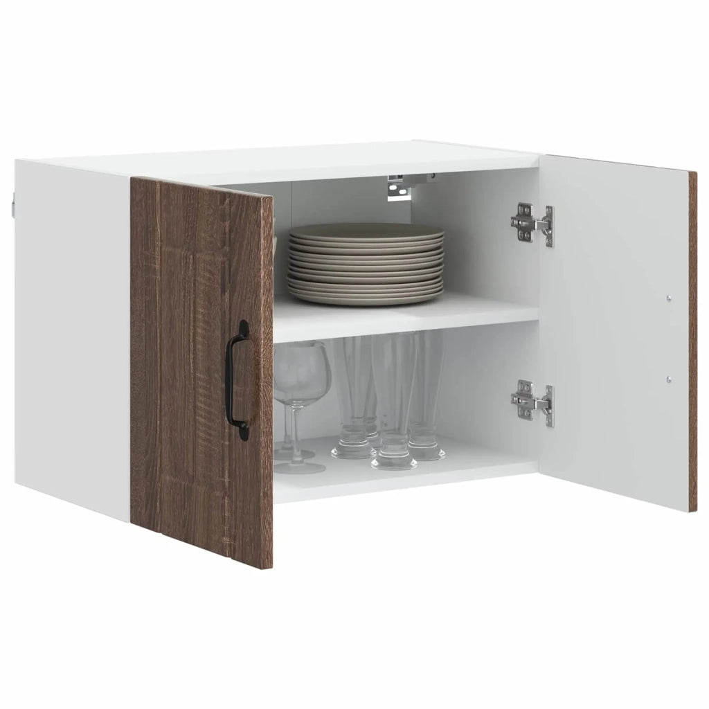 Armadi a pareti per cucina 2 pz-Set di 2 Armadi sospesi per Cucina Rovere Marrone 60 x 31 x 40 cm 777416