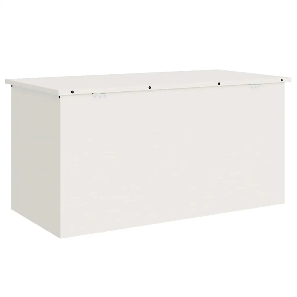 Scatola di Stoccaggio Esterno Bianco 100 x 50,5 x 50 cm Acciaio 874561