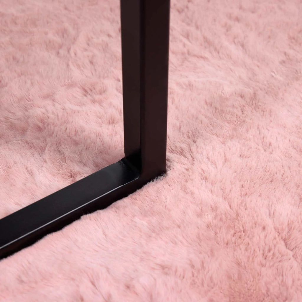 Tappeto antiscivolo in sintetica di coniglio OLITE Rosa 42021699