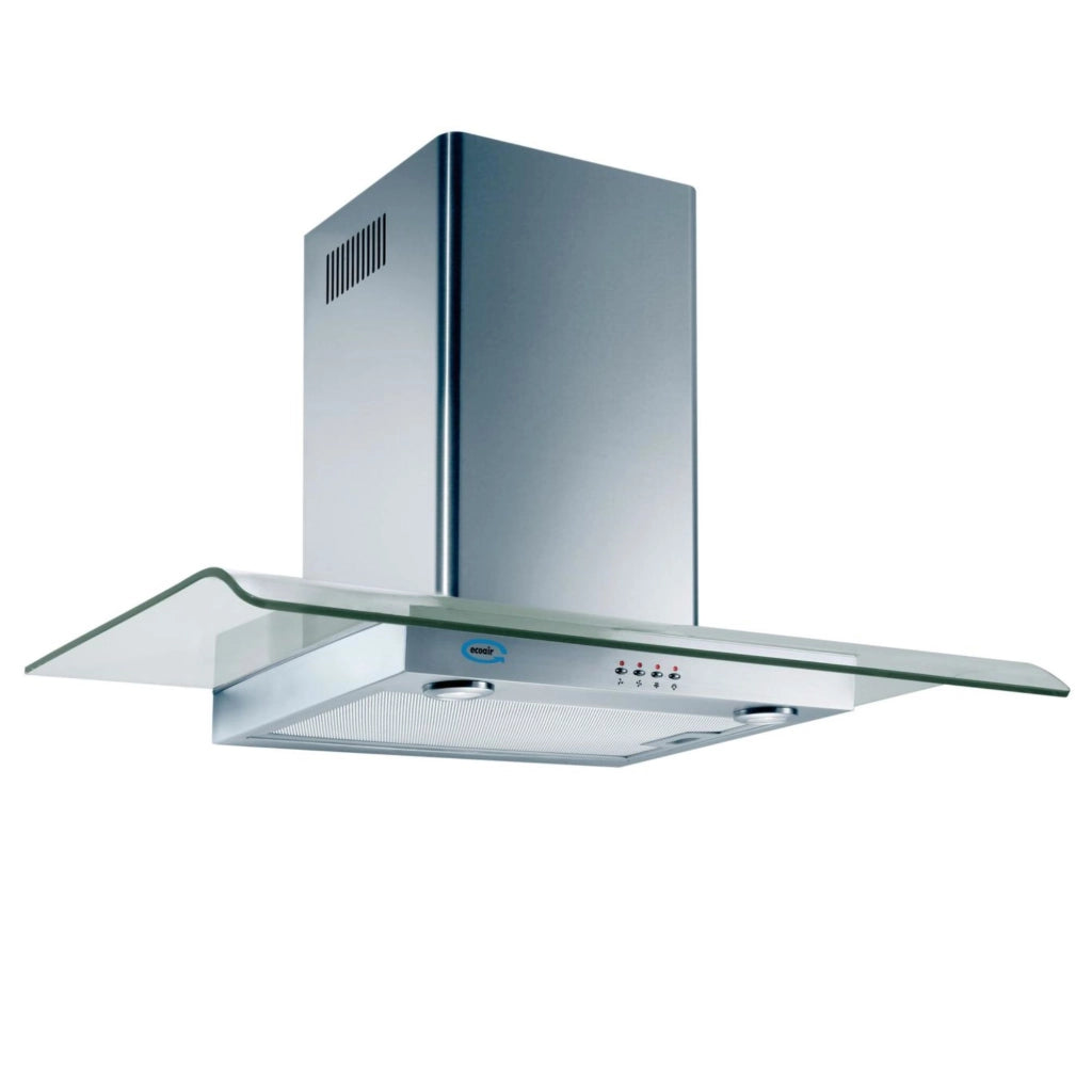 Cappa a parete con 3 velocità DESY VETRO cm 90 - Inox - 700 m3/h