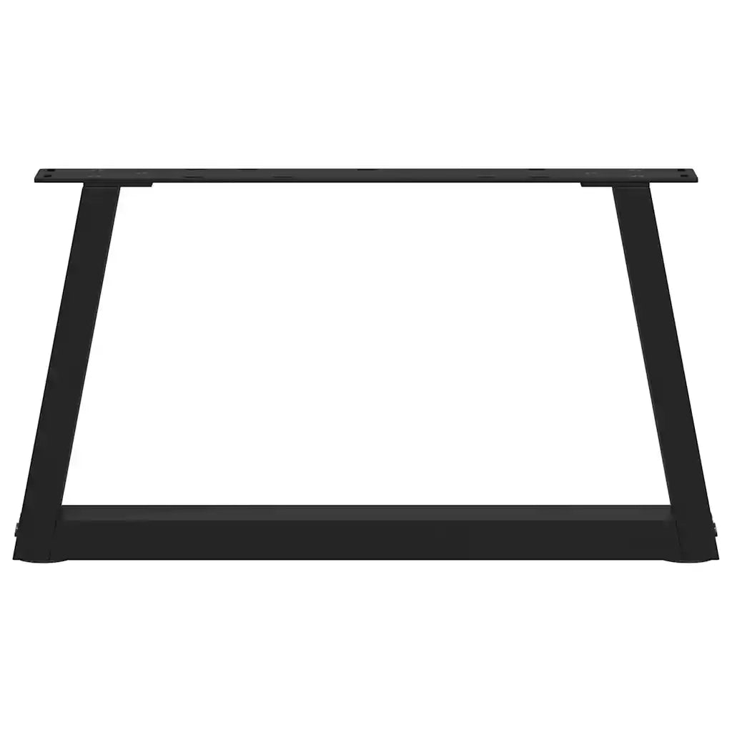 Gambe per Tavolino da Caff¨¨ a Forma di V 2 pz | Piede del tavolo Nere 70x(30-31,3) cm Acciaio