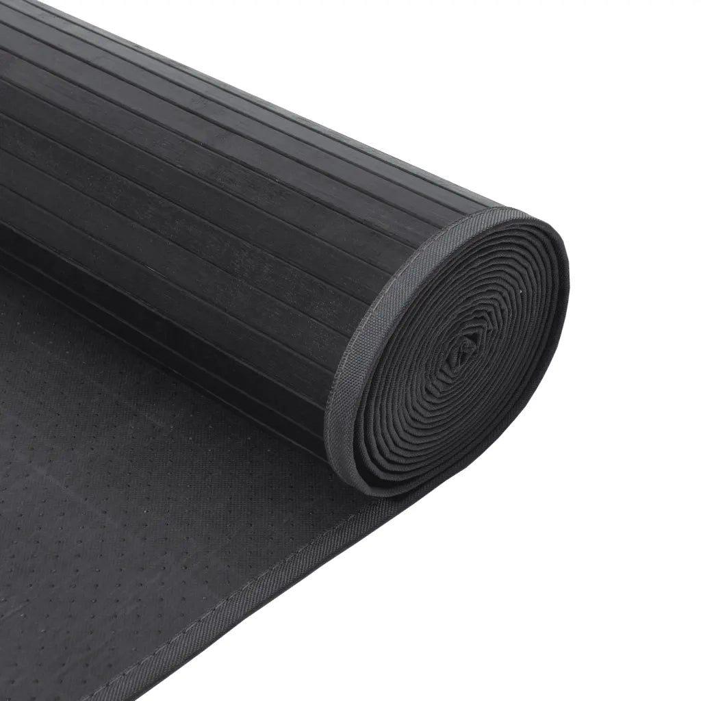 Tappeto Rettangolare Grigio 60x400 cm in Bambù 376850