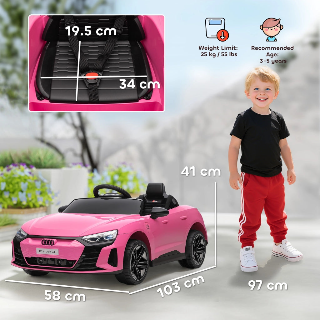 Auto Elettrica per Bambini con Telecomando ¨C Minimal ¨C Rosa 103x58x41 cm