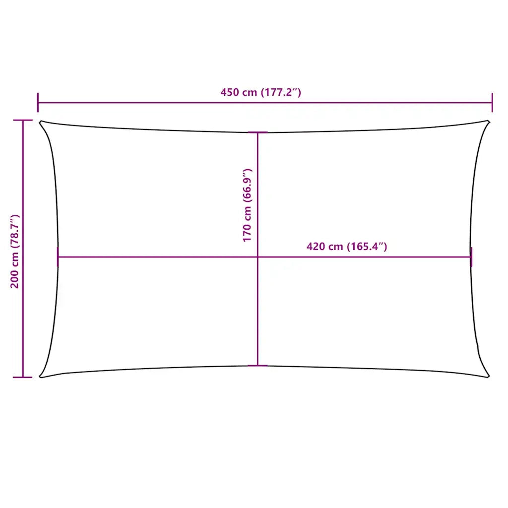 Parasole a Vela Oxford Rettangolare 2x4,5 m Blu 135533