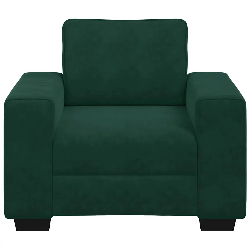 Divano Sedia Verde Scuro 100x77x82 cm Velluto 4105249