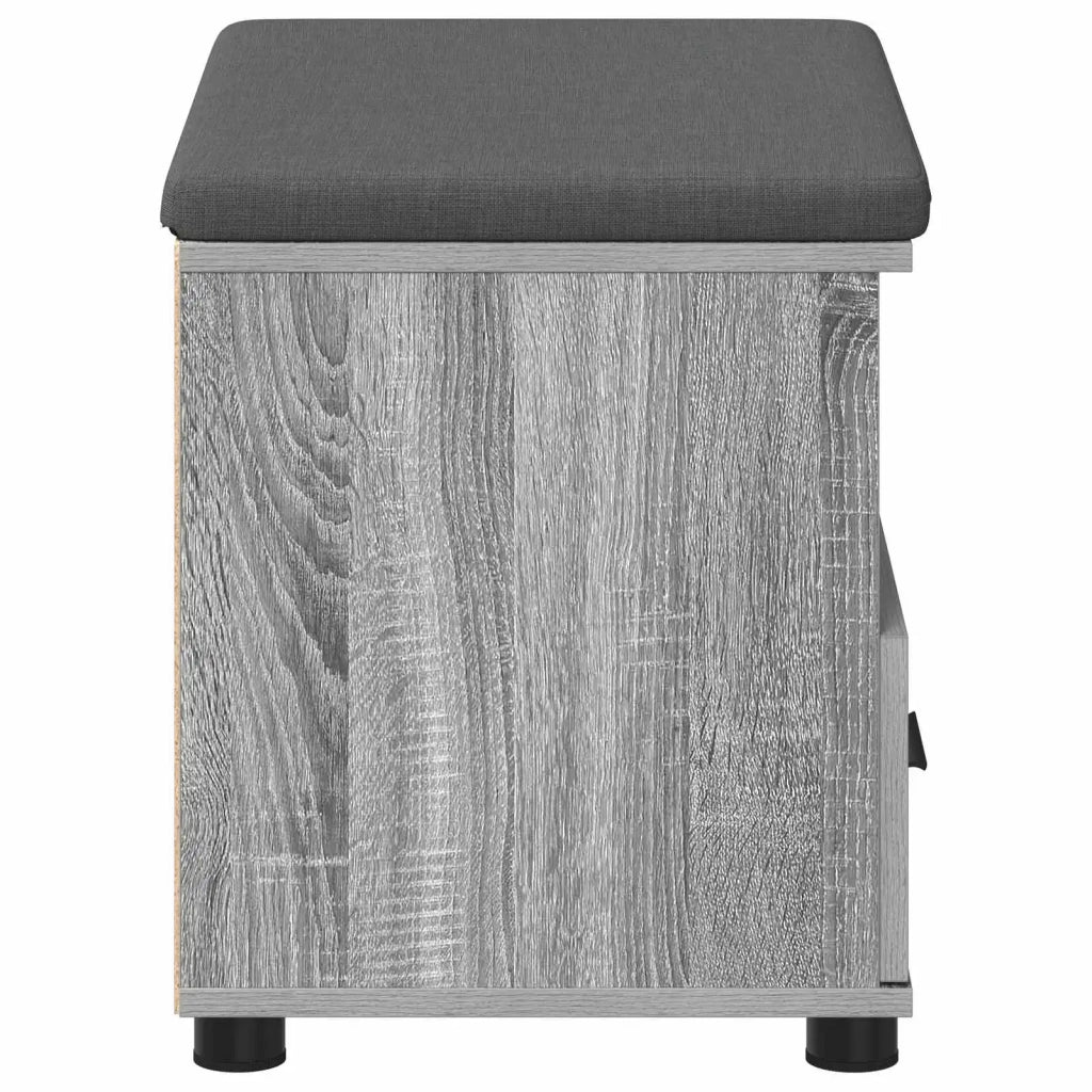 Panca per ingresso con cuscino-Sgabello-Panca da Corridoio Grigio Sonoma 60 x 38 x 46 cm 803315