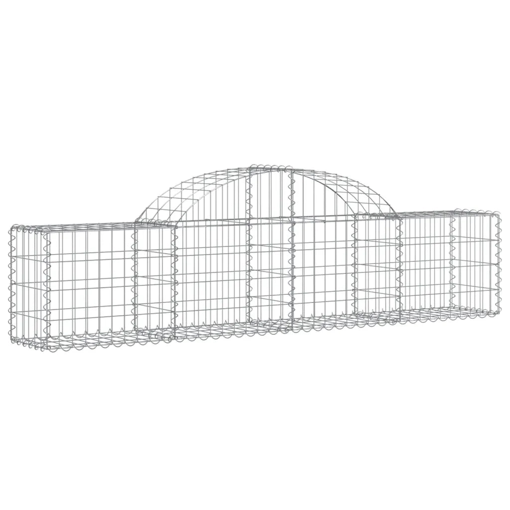 Cesti Gabbioni ad Arco 12 pz 200x30x40/60 cm Ferro Zincato 3146057