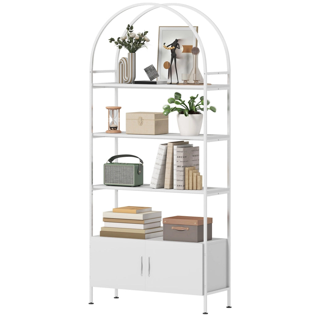 Libreria con ante ¨C zephmum ¨C bianco 80x30x187