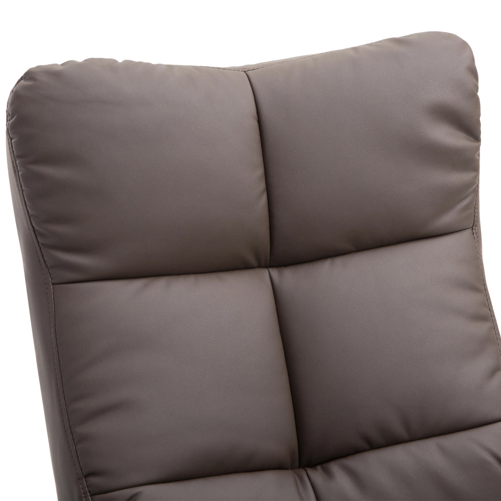 Poltrona Relax Reclinabile 360¡ã Girevole con Poggiapiedi ¨C Minimal ¨C Marrone in Similpelle