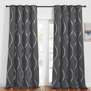 Set di tende di oscuramento isolanti termici, 2 pezzi, H 245 x B 140 cm, stampato con foglia d'argento, adatto per soggiorno, tende termiche.