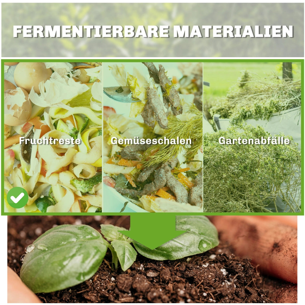 Compostiera Giardino 240L ¨C zephmum ¨C Nero