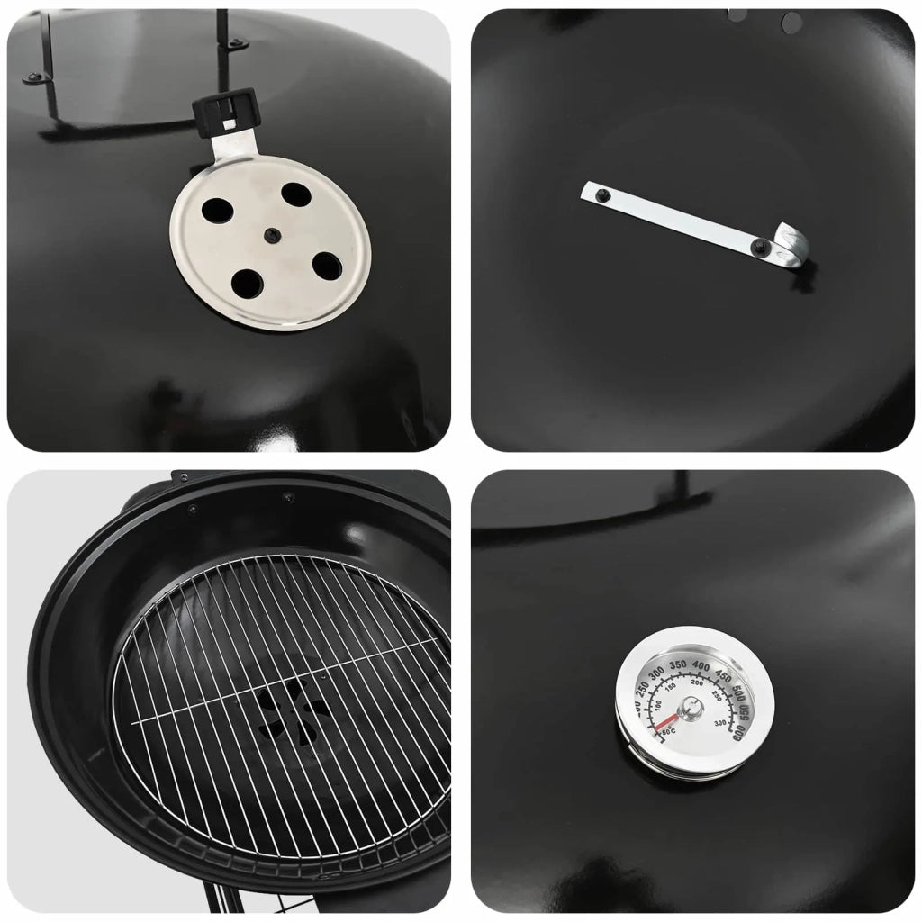 Griglia da Esterno con ruota Nero 91 x 71 x 107 cm Metallo CFW3686348