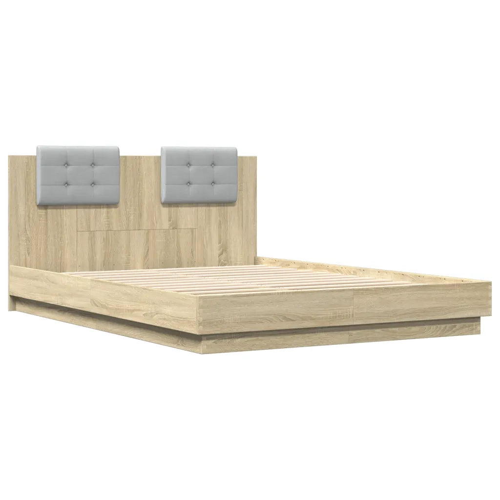Giroletto Testiera-Struttura Letto Rovere Sonoma 120x200 cm Legno Multistrato 777925
