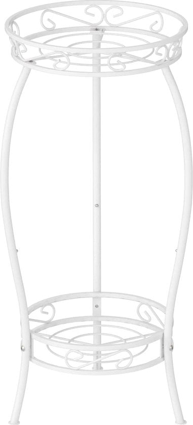 Supporto per piante - contenitore fiori houder - 2-traps - 69 cm - bianco - metallo