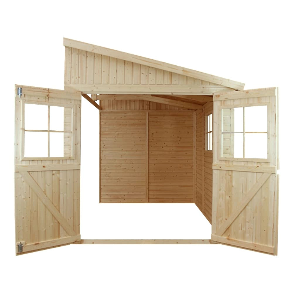 Casa da giardino in legno (senza parete laterale) - 9,91 m?² - TIMBELA M341+M341G