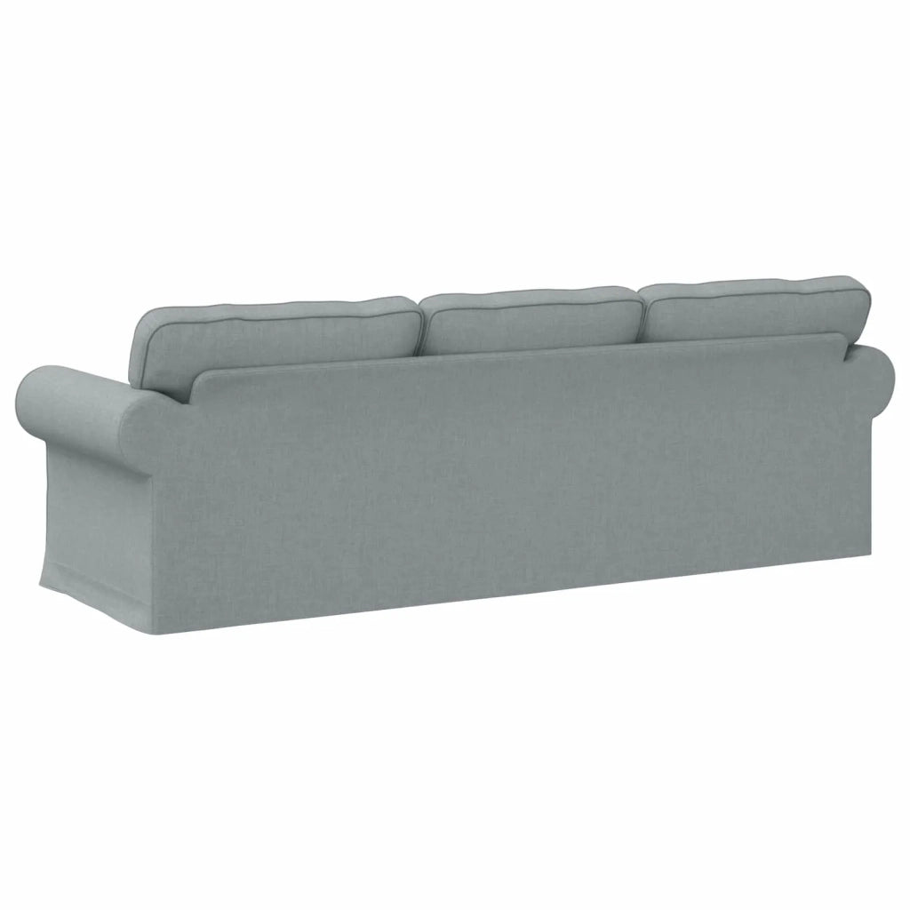 Divano Grigio chiaro 215 x 82 x 80 cm Tessuto
