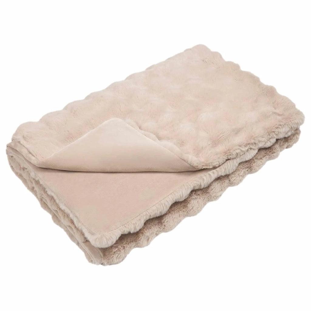 Coperta antiscivolo in sintetica di coniglio Olite Beige