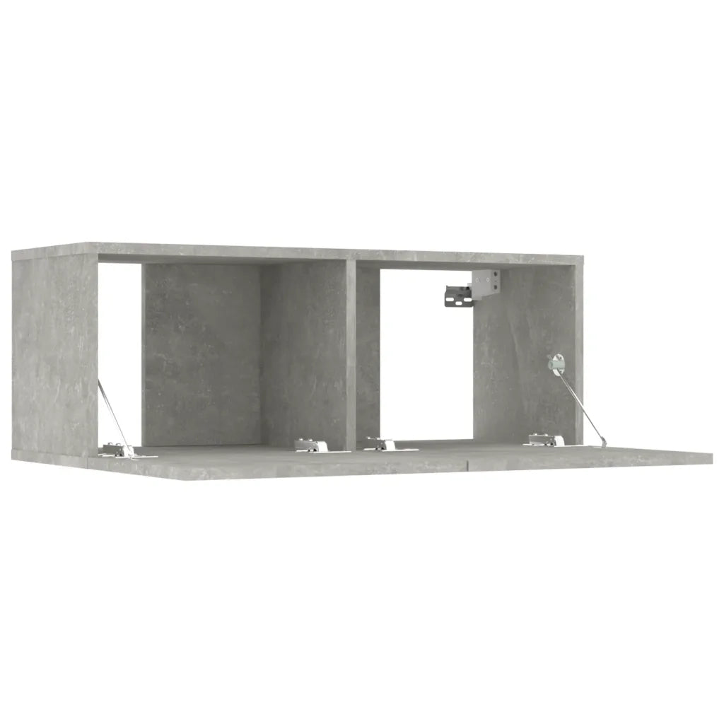 Set Mobili Porta TV 8pz | Armadietto TV | Mobile Porta TV Grigio Cemento in Legno Multistrato