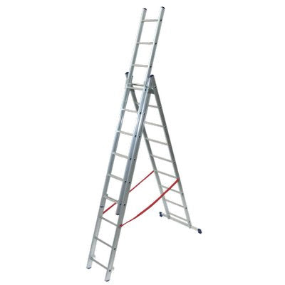 SCALA PARALLELA 3 RAMPE STILO FACAL - ALLUMINIO EN 131 H.CM 301/706 PIOLI 3X11