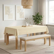 Tovaglia da Tavolo Bianco Crema 140 x 260 cm Poliestere 42039887