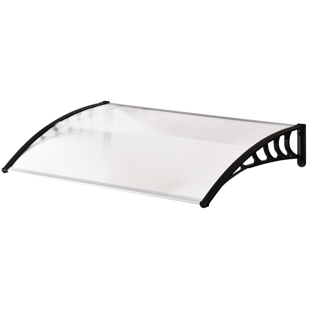 Tenda da Sole Curva con Viti e Bulloni Inclusi. in Policarbonato. PP e Alluminio. 90x150x25 cm