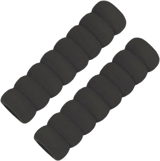 Protezione della maniglia della porta 2 pezzi 135 x 2 cm per porte interne e muri nero antistatico – Differenziale di maniglia della porta con protezione schiuma della maniglia della porta e protezione della parete