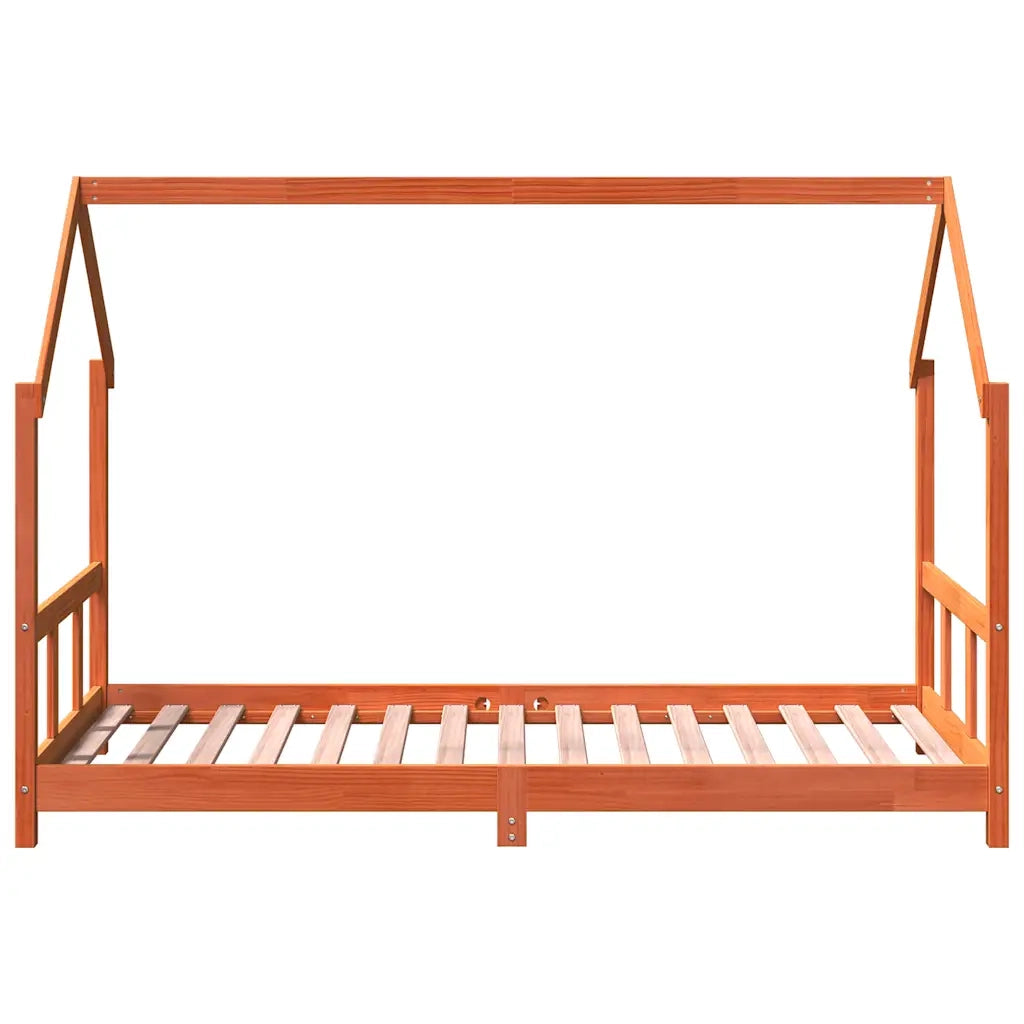 Giroletto per Bambini Marrone Cera 90x190cm Legno Massello Pino