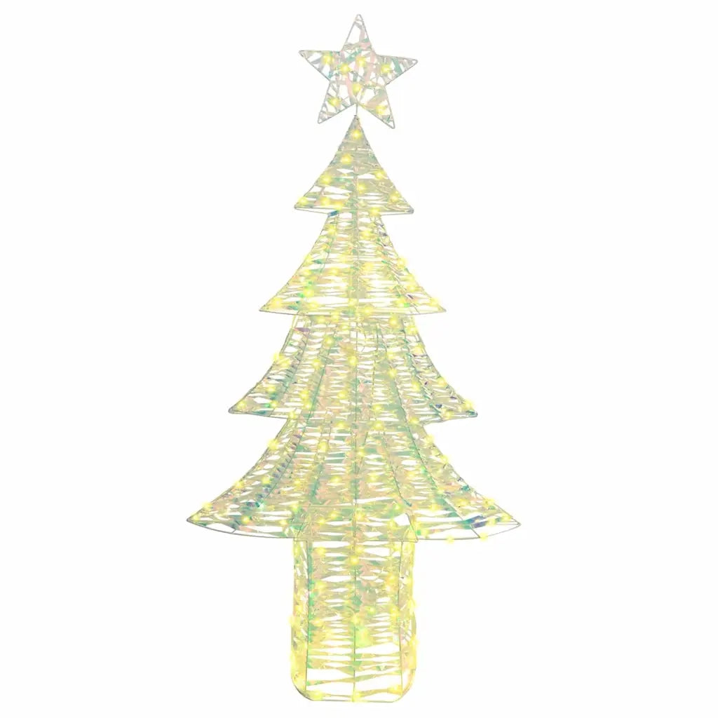 Albero di Natale | Decorazioni natalizie con 240 LED Bianco caldo 181 cm PET