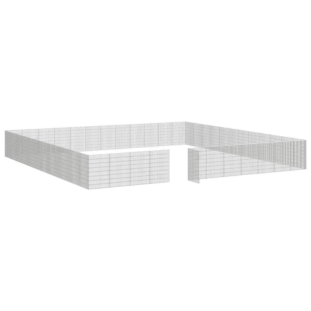 Recinto per Animali Ruspante 48 Pannelli 54x80 cm Ferro Zincato 3321348