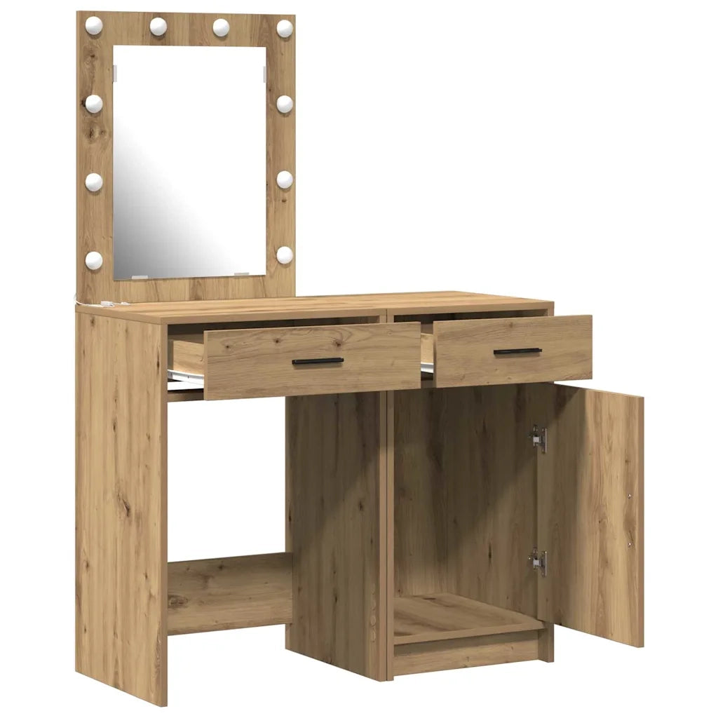 Toeletta | Tavolo da Trucco con cassetto 2 pz Marrone 50 x 41 x 135 cm
