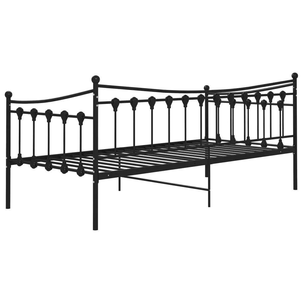 Telaio Divano Letto-Struttura Sofa Letto Nero in Metallo 90x200 cm 413934