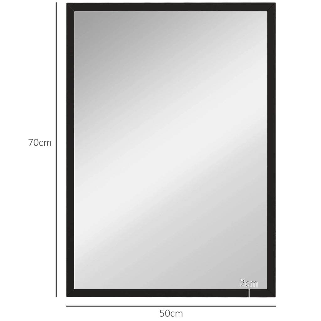 Specchio Rettangolare da Bagno ¨C Xylo ¨C Nero 50x70 cm