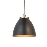 Lampada a sospensione industriale Ø34 nero opaco E27