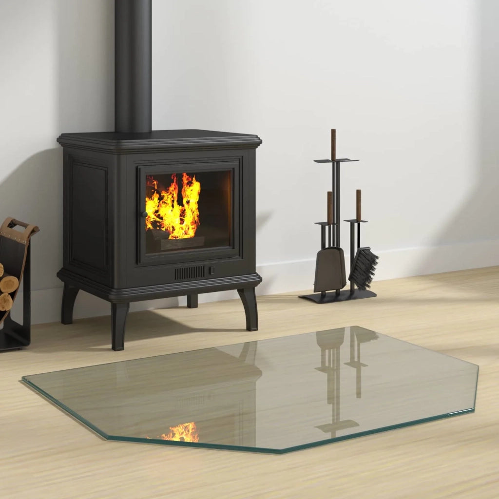 Piastra in vetro per camino Trasparente 80 x 60 cm Vetro CFW8098222