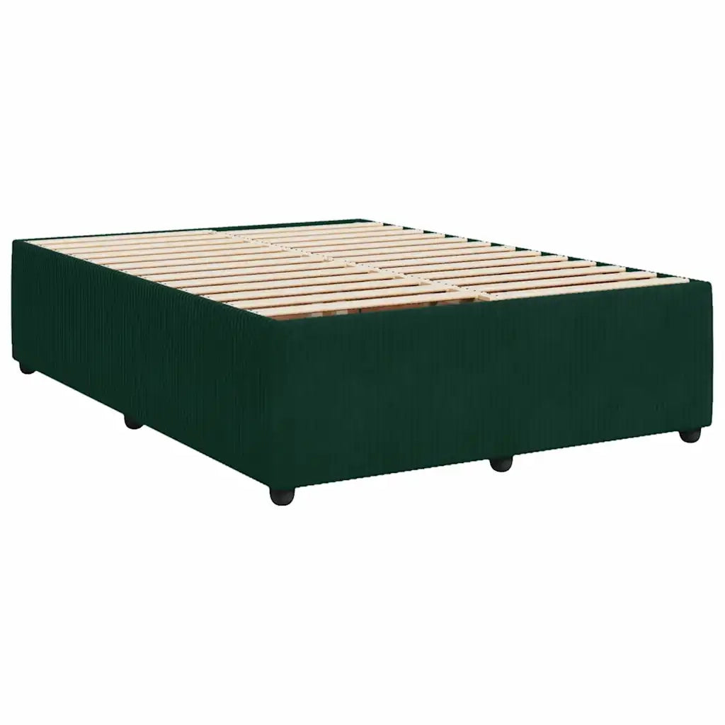 Giroletto a Molle con Materasso Verde Scuro 140x190 cm Velluto 3294649