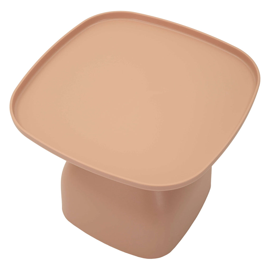 Inhamb, Tavolino da Salotto Adatto per Indoor/outdoor Angoli Arrotondati, 48x48x38h cm Rosa