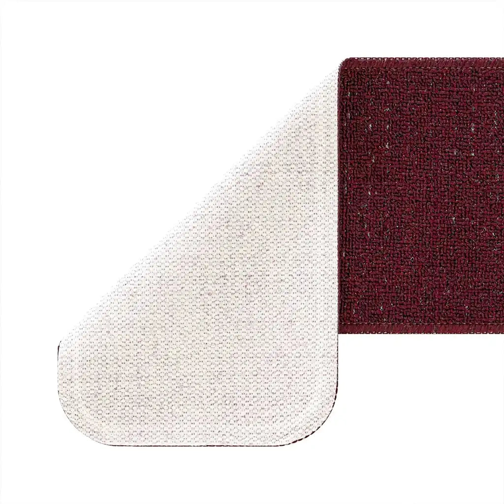 Tappetini Antiscivolo per Scale 15 pcs Bordò 75 x 20 cm PP 4019813