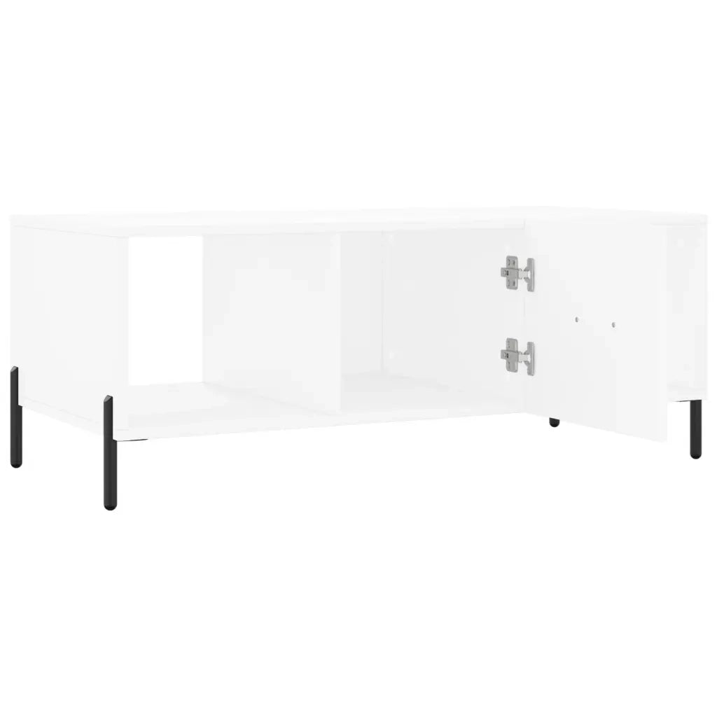 Tavolino da Salotto Bianco 102x50x40 cm in Legno Multistrato 829308